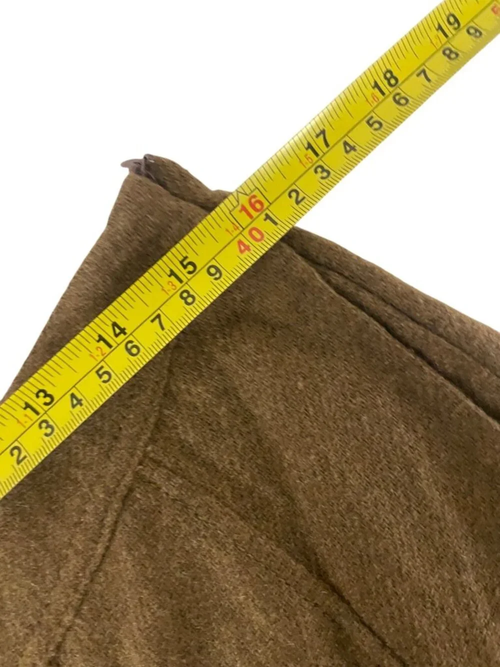 Zara Womens Skirt Medium Brown Asymmetric Pleated A-Line Wool Blend 9029/248 NWT